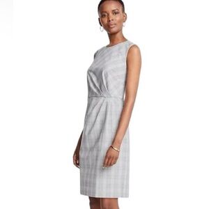 Ann Taylor Gray Plaid Dress